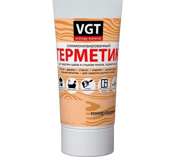 Герметик акриловый силиконизированный 160гр с носиком белый ВГТ