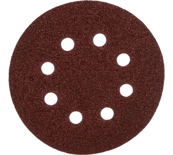 Круг шлифовальный бумага 125мм Р 60 8 отв 5шт Зубр