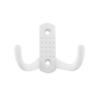Крючок металл 2 рожковый №10 белый Металлист
