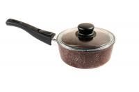 Ковш 1л с пласт  ручкой с крышкой шоколад Горница(24)---