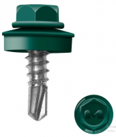 Саморез кровельный RAL6005 5,5х19 металл  50шт зеленый мох Daxmer