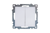 Выключатель механизм 2-кл белый Катрин Stekker