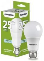 Лампа светодиодная 25,0W Е27 Led 6500К груша холодный белый свет Generica IEK
