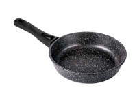 Сковорода ф220 h55 с пласт ручкой с крышкой гранит Горница(73)