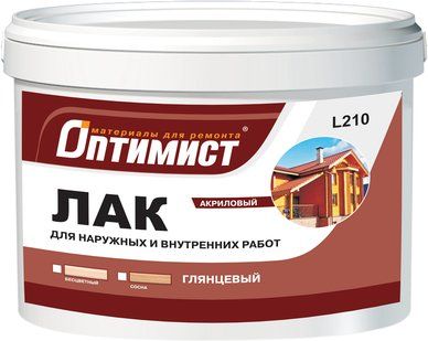 Лак акриловый универсальный 1,0кг L210 глнц. Оптимист