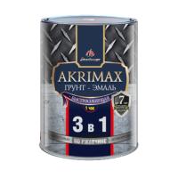 Грунт эмаль по ржавчине 3в1 серая 1,7кг матовая б/с 1ч Akrimax Premium