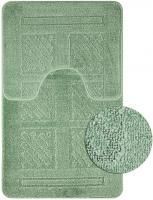 Коврик в ванную двойной  55х90 45х55 фисташковый Санакс