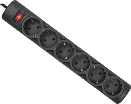 Фильтр сетевой 1,8м 6 розеток 10А с з/к Defender