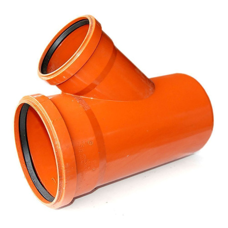 ПВХ Тройник 200х160х45 оранжевый Полипластик---
