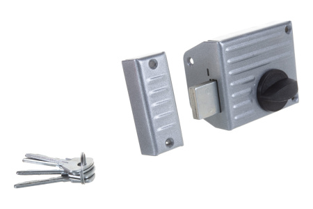 Замок накладной ЗН 1-2  серебро Зенит