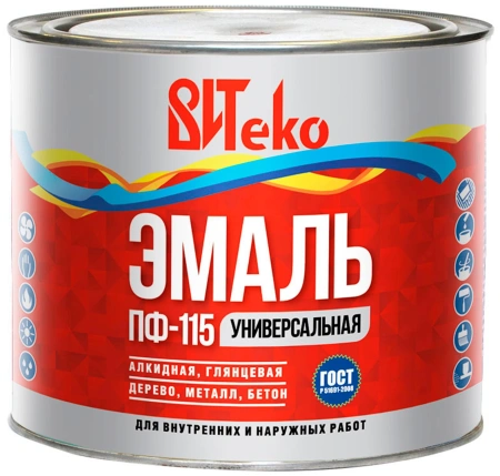 Эмаль ПФ-115 шоколадная  5кг Витеко*