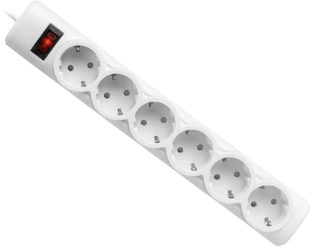 Фильтр сетевой 5,0м 6 розеток 10А с з/к Defender