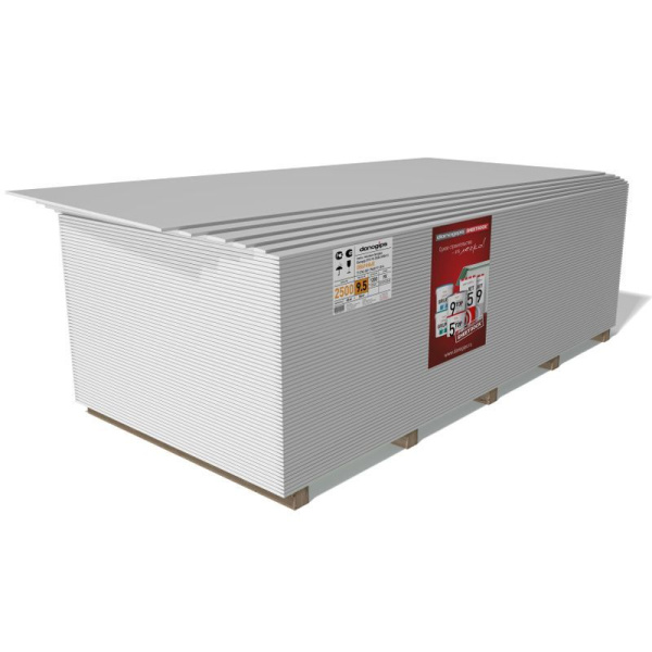 Гипсокартон 12,5мм 1,2х2,5 Danogips