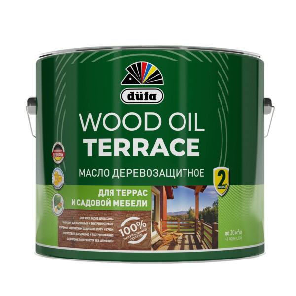 Масло для террас доски дуб 0,9л Oil Wood Terrace Dufa#---